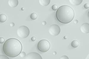 Lots of repeating spheres and wall, 3d rendering. photo