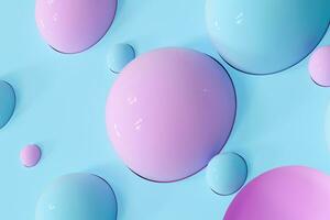 Lots of repeating spheres and wall, 3d rendering. photo