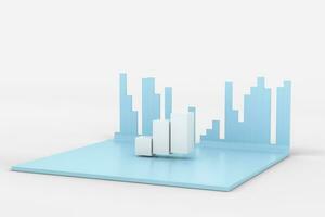 3d rendering, graph chart background, business graph photo