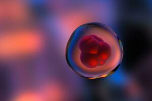vistoso antecedentes y células, el concepto de biotecnología, 3d representación foto