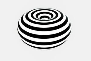 black and white stripe, Repeating lines, 3d rendering photo