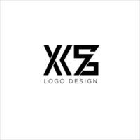 xz inicial letra logo vector