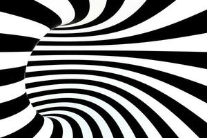 black and white stripe, Repeating lines, 3d rendering photo