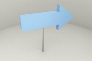 3d rendering, 3d model of arrow, the concept of development and direction photo