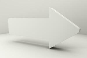 3d rendering, 3d model of arrow, the concept of development and direction photo