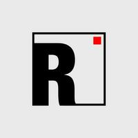 R initial letter vector icon. R company name.