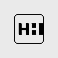 HH brand name initial letters icon. H monogram. vector