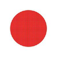 Red round mat vector icon. Red doted round.