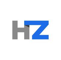 HZ brand name vector icon with red dot.