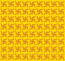 Red swastika vector background. Swastika background with yellow color..