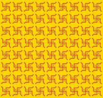 Red swastika vector background. Swastika background with yellow color..