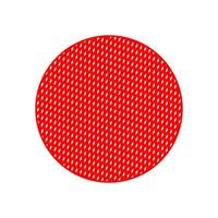 Red round mat vector icon. Red round.