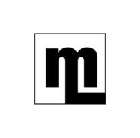 NLM company name initial letters icon. vector