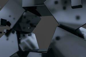 3d rendering, creative cubes with sense of science and technology photo