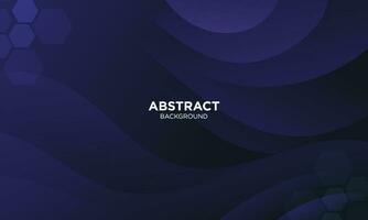 Abstract Gradient dark blue liquid Wave Background vector