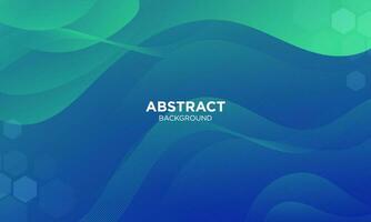 Abstract Gradient green blue liquid Wave Background vector