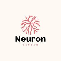 Neuron Logo, Neuron Nerve or Seaweed Vector Abstract Molecule Design, Template Illustration