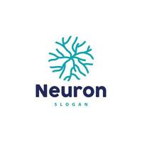 Neuron Logo, Neuron Nerve or Seaweed Vector Abstract Molecule Design, Template Illustration