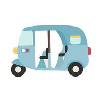 Cute Cartoon Vehicle Illustration Isolated In White Background vector