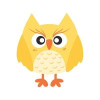 Cute Cartoon Owl Illustration Isolated In White Background vector