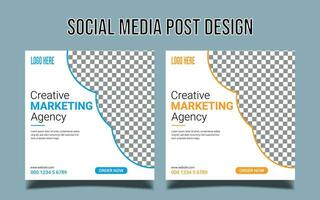 Digital business marketing banner for social media post template vector