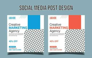 Digital business marketing banner for social media post template vector