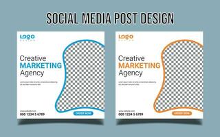 Digital business marketing banner for social media post template vector