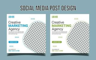 Digital business marketing banner for social media post template vector