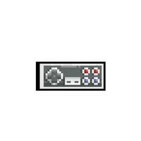 console stick controller in pixel art style vector