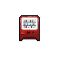 vending machine in pixel art style vector