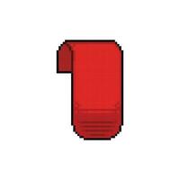 blank red banner in pixel art style vector