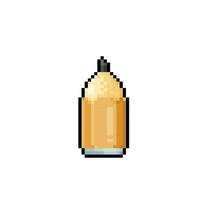 short pencil in pixel art style vector