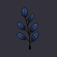 navy leaf color in pixel art style vector