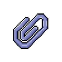 paper clip in pixel art style vector