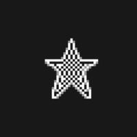 white star sign in pixel art style vector