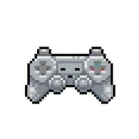 console stick controller in pixel art style vector