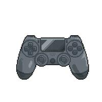 console stick controller in pixel art style vector