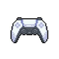 console stick controller in pixel art style vector