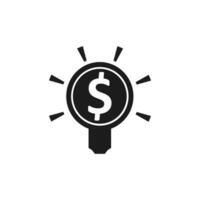 business finance icon solid glyph black isolated on white background vector