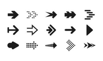 set cursor arrows vector icon