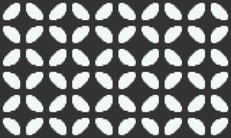 black and white seamless pattern in pixel art style vector