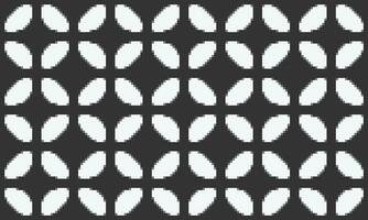 black and white seamless pattern in pixel art style vector