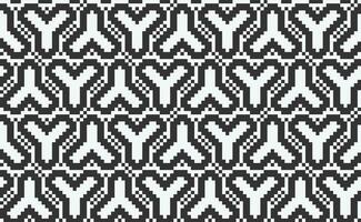 black and white seamless pattern background in pixel art style vector