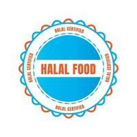 Halal food certified badge stamp, Authorized halal drink and food product label, Approved halal sign stamp vector