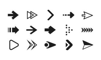 set cursor arrows vector icon