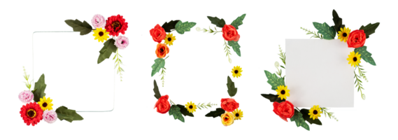 ziemlich Blumen und Blätter Rahmen png