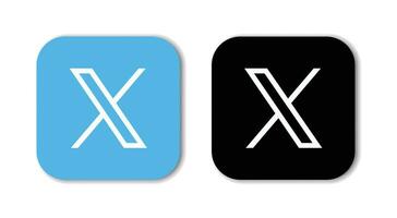 Twitter new logo . Twitter icons. New twitter logo x 2023. Twitter logo. x vector