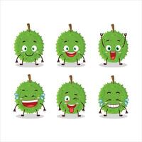 Cartoon character of durian with smile expression vector