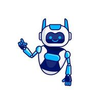 Robot character pose vector illustration. Robot mascot character design