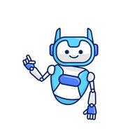 Robot character pose vector illustration. Robot mascot character design